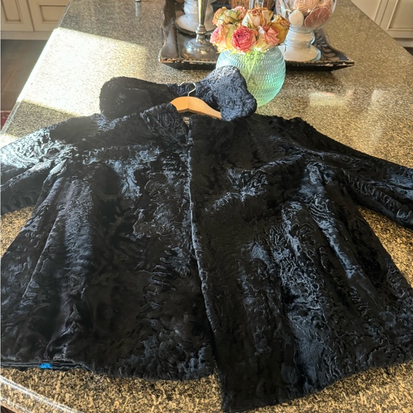 Vintage Jackets & Blazers - Vintage astrakhan swing coat